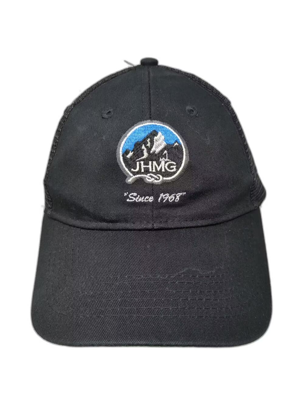 BIG JHMG Jackson Hole Mountain Guides Black Trucker Hat One Size Mesh Adjustable